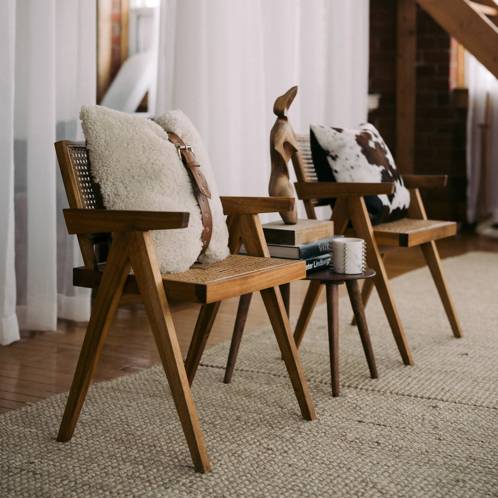Belted Atrium Shearling Pillow - Image 3