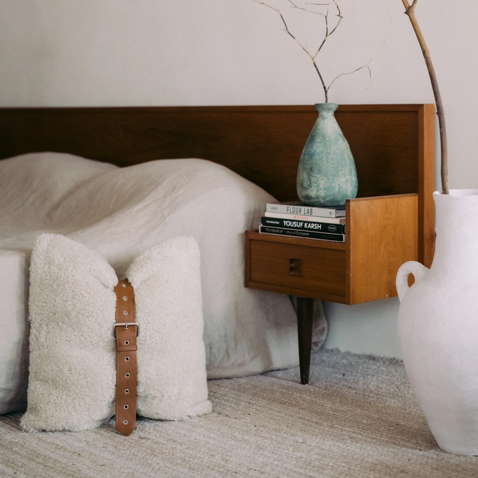 Belted Atrium Shearling Pillow - Image 6