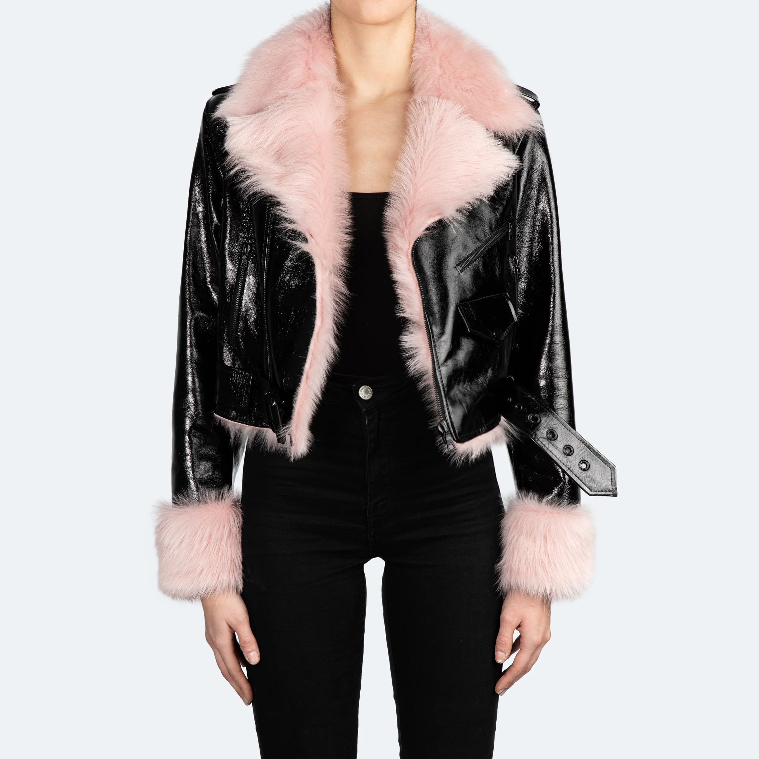 Glazed Petit Prince with Blush Fur Trim - Image 2