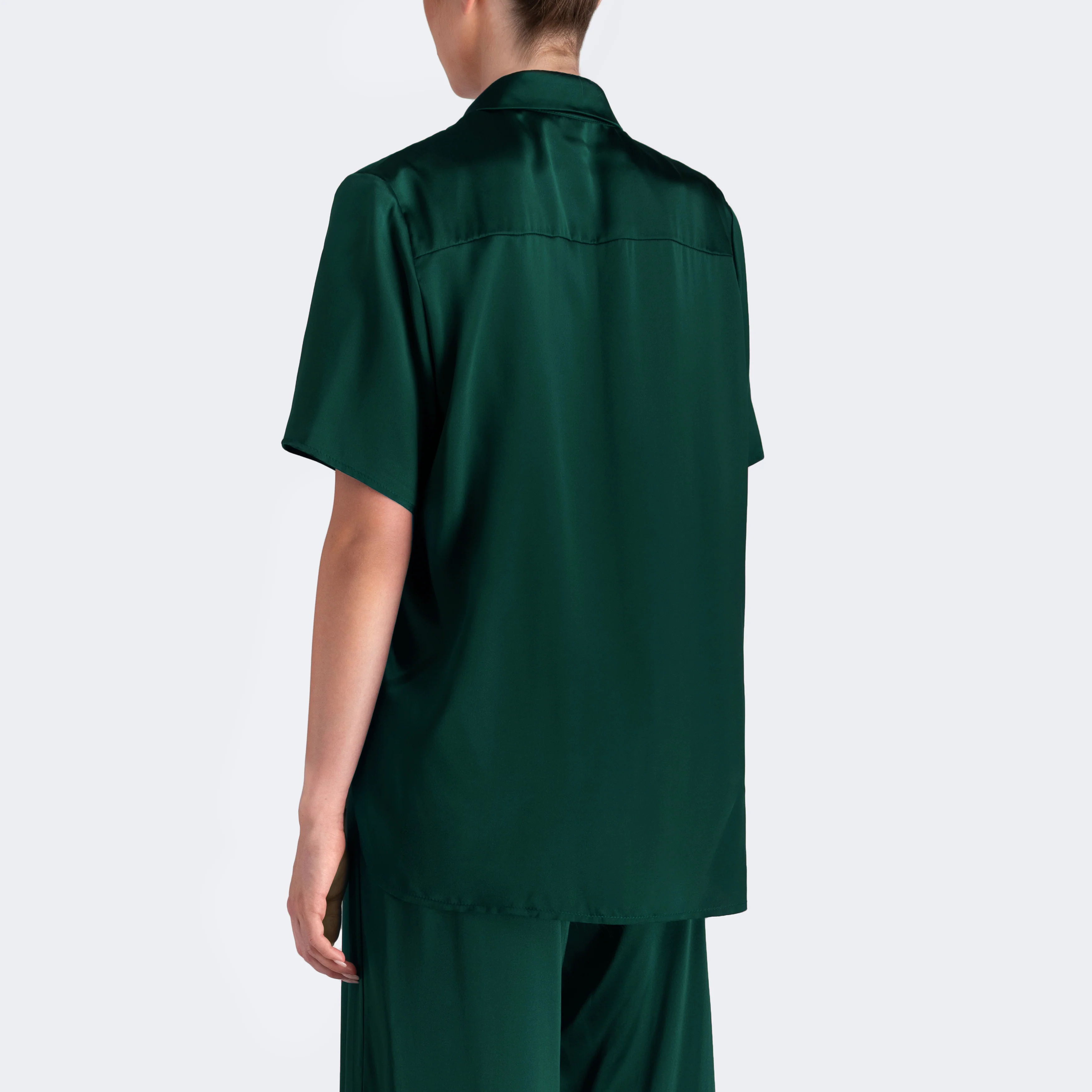 Studio Essential - Short Sleeve Blouse - Emerald - Image 4